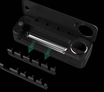 UV Toothbrush Holder Sterilizer with Rechargeable Toothbrush and LED Display, Wall-Mounted Bathroom Accessory