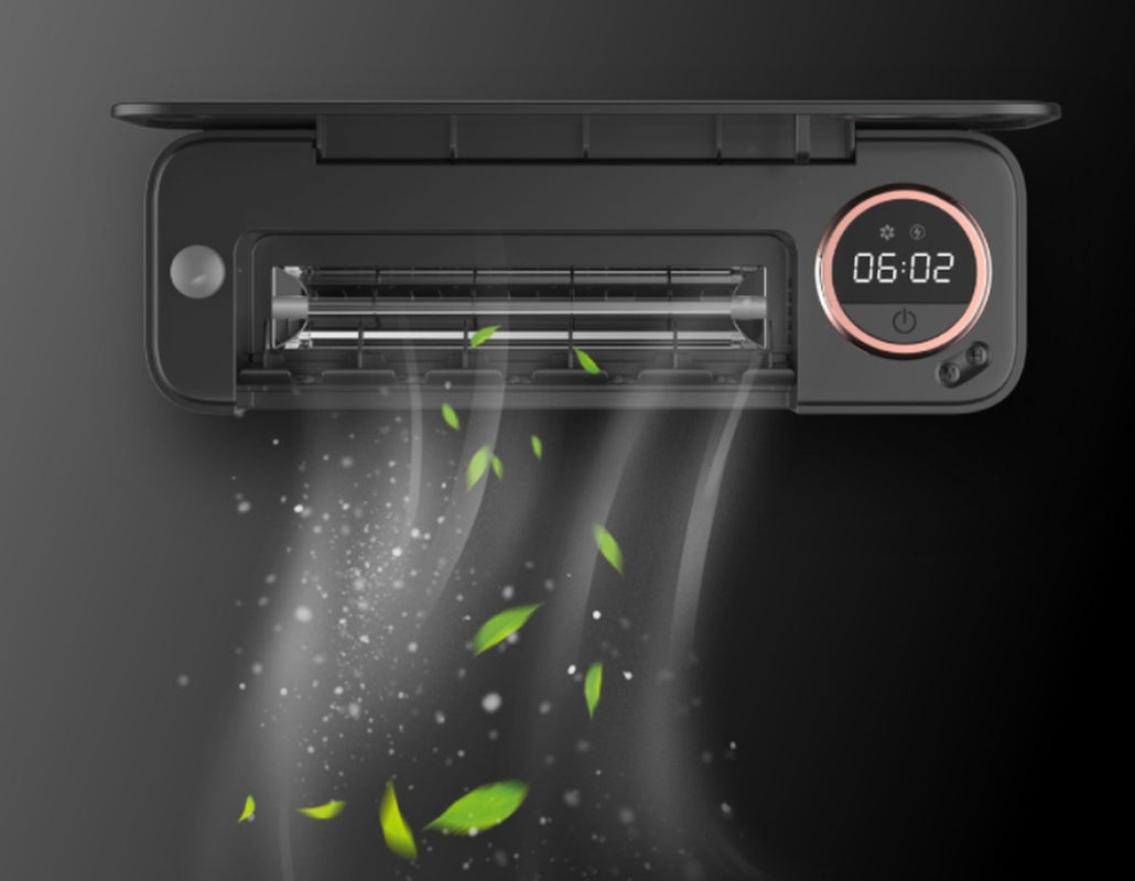 UV Toothbrush Holder Sterilizer with Rechargeable Toothbrush and LED Display, Wall-Mounted Bathroom Accessory